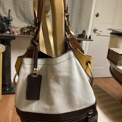 Beautiful Two Tone YANI Leather Bag In Great Condition