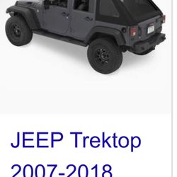 Bestop  Trektop Nx Black Twill  Jk4 Door Fits O7-2017 Keep Wrangler 