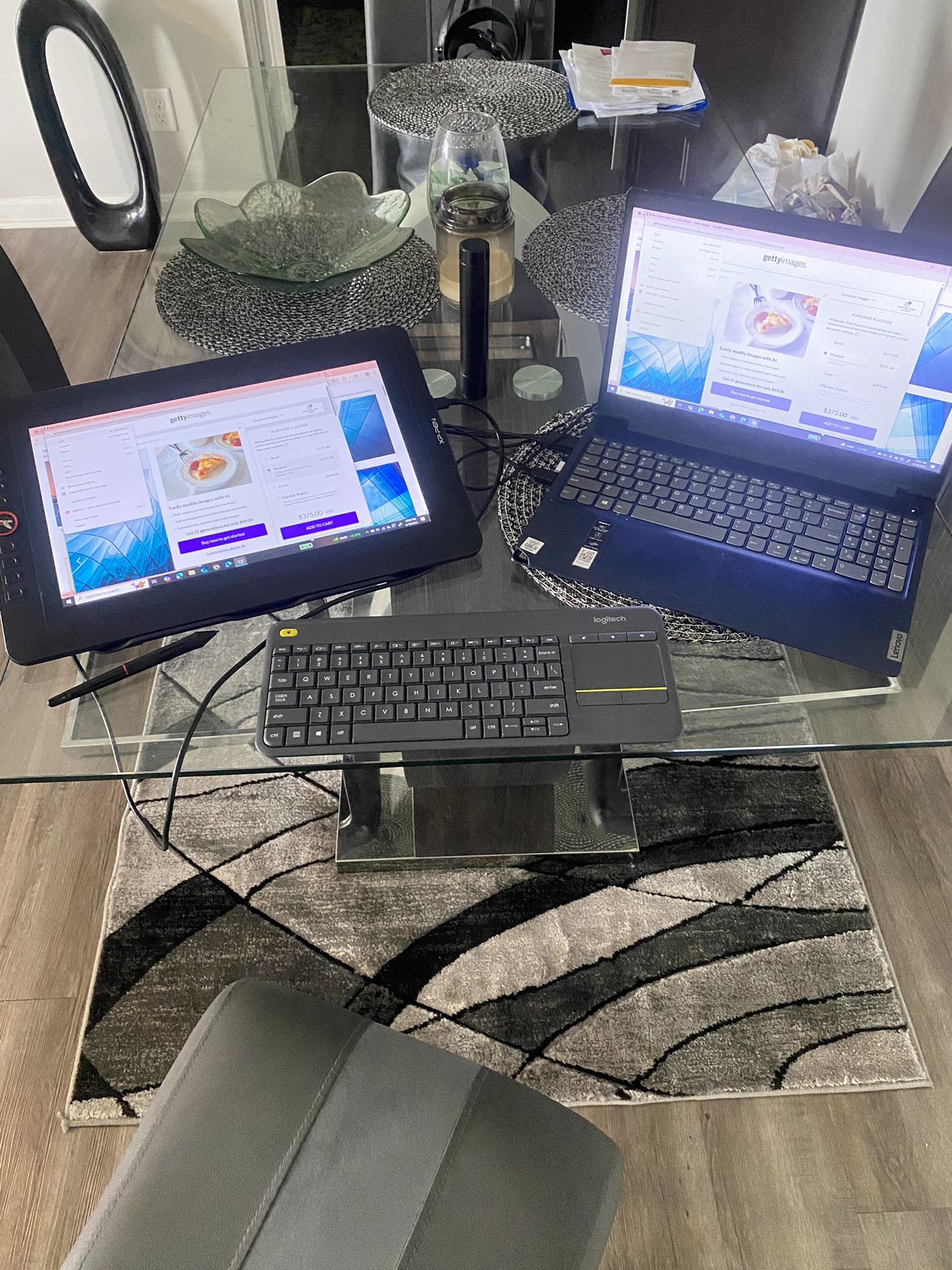 1 TB Lenovo Laptop i5 intel and Xpen tablet and wireless’s keeboard