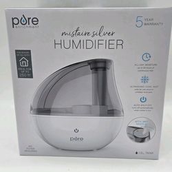 Pure Enrichment Mistaire Silver Ultrasonic Cool Mist Humidifier, 1.5L Tank