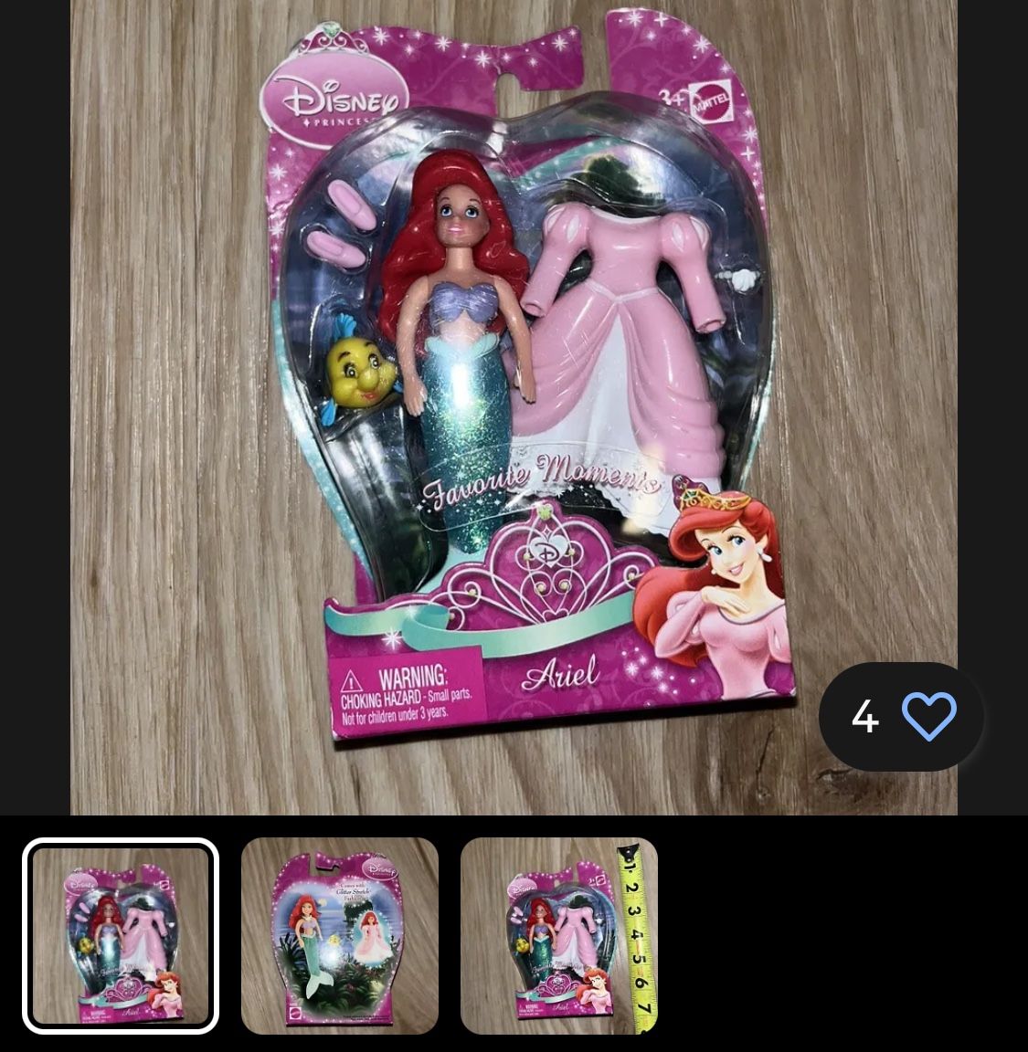 Disney Princess Favorite Moments 2008 Ariel Doll Set , Accessories Mattel K6938