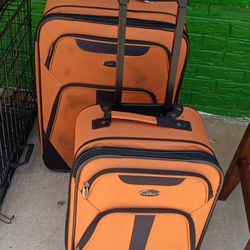 Orange Luggage Bags 