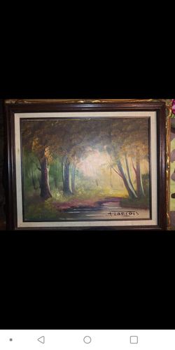 Vintage/Antique Wooden Picture Frames With Paintings