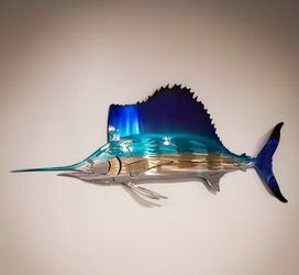 Swordfish Metal Wall Art (Size 2nd Picture)