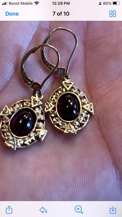 Vintage 14k earrings and garnet