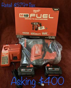 MILWAUKEE 1-1/8 SDS PLUS ROTARY HAMMER/with 2 5.0 batteries