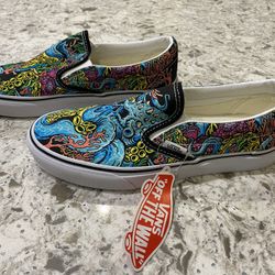 Vans Classic Slip-On Underwater Reef Skull Shoe