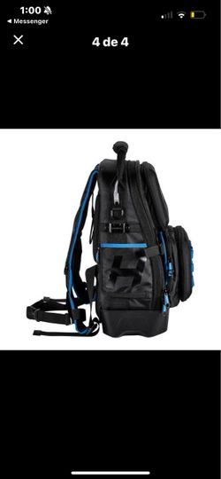 Black and Blue Heavy-Duty Tool Backpack