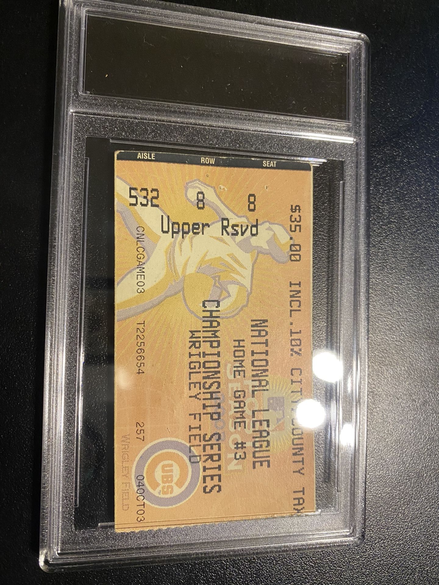 Steve Bartman Chicago Cubs 2003 NLCS Game #3 Ticket Stub