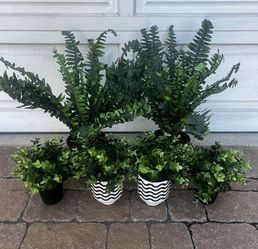 LOT Box Of Fake IKEA Plants & Vases Ikea & Michaels $100+ Value