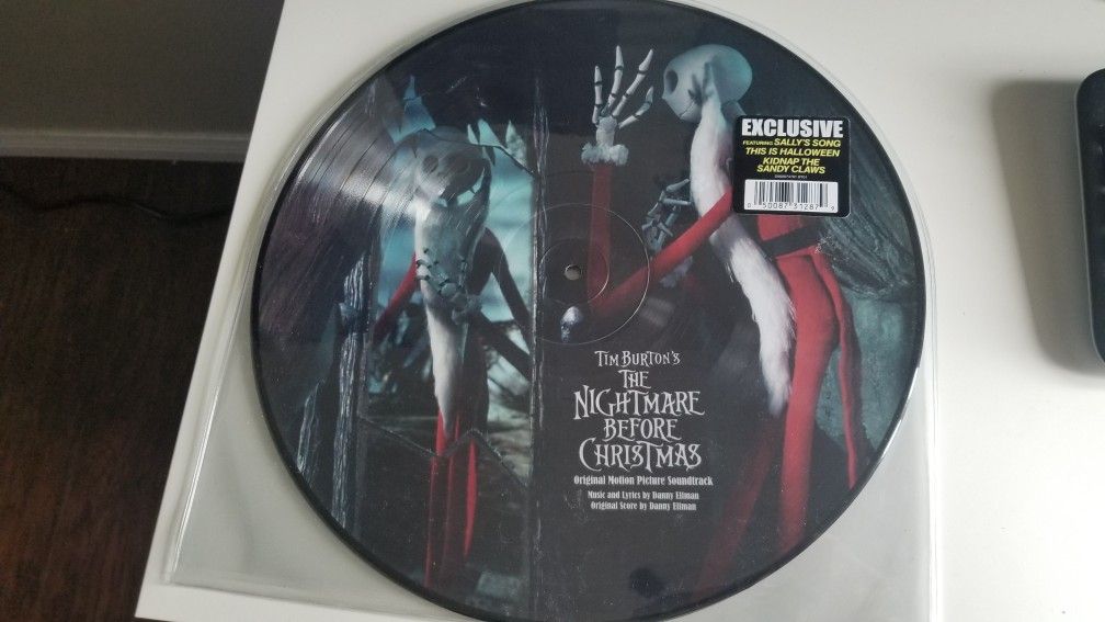Tim Burton Nightmare Before Christmas 2 LP Vynil Picture Disc Soundtrack Brand New