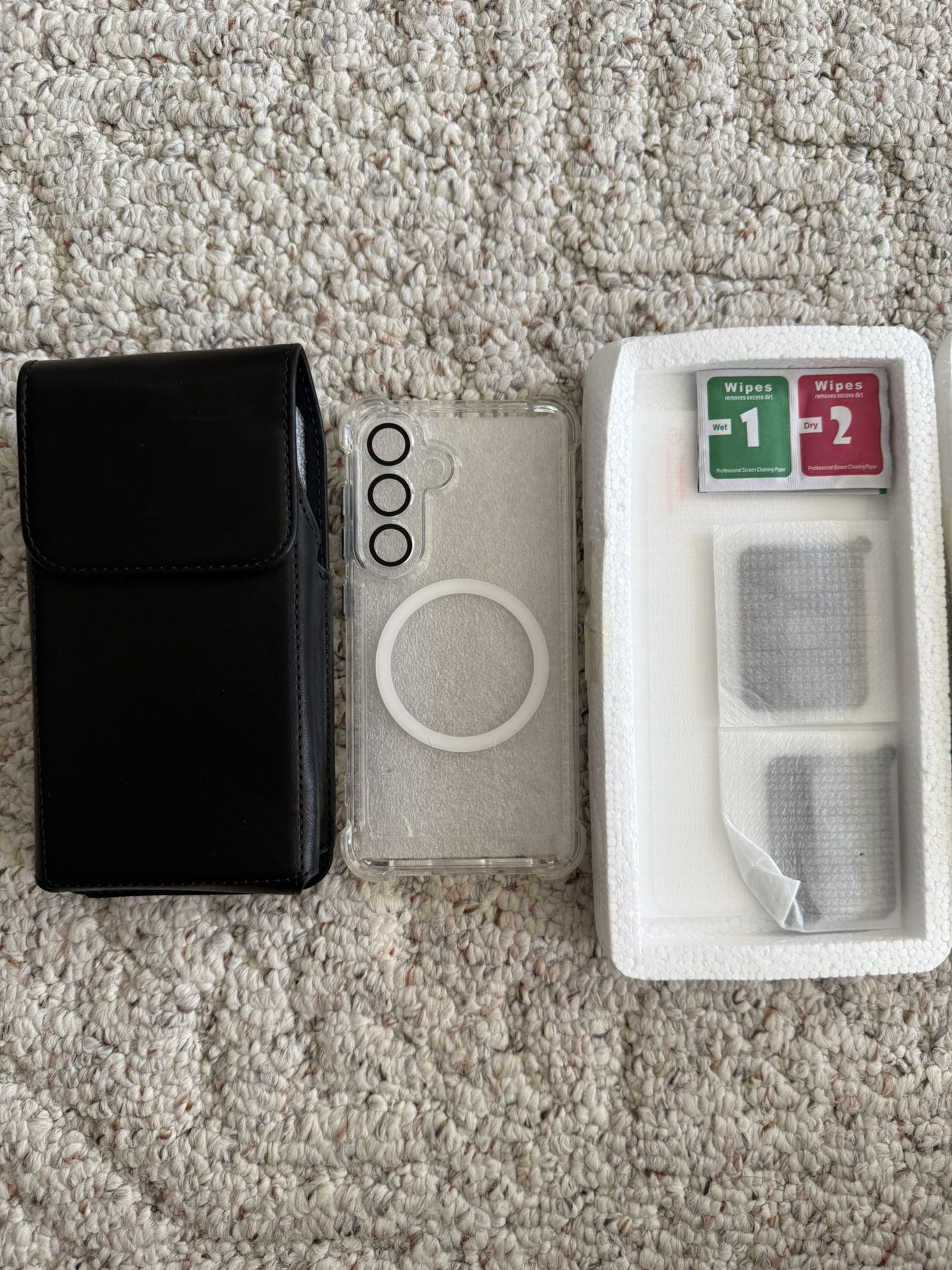 Samsung Galaxy S25 Case + Pouch + Screen Protector + Camera Protector
