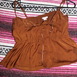 Hollister Brown Blouse