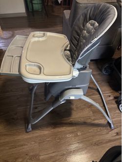 Folding High Chair for Baby, Dining Chair for Toddlers with Removable Double Trays,