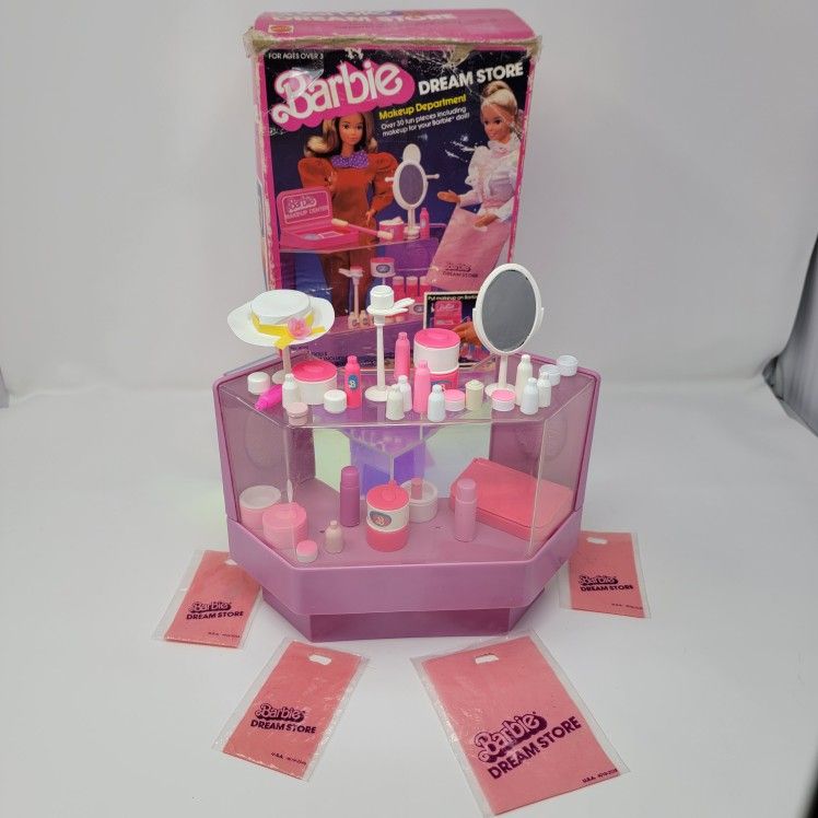 VINTAGE 1982 Barbie Dream Makeup Department *AS IS* TLC Box and missing pieces