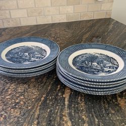Currier & Ives Dinner Plates