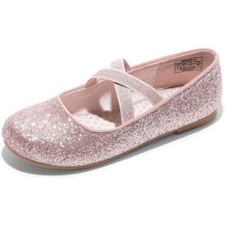 Pink Glitter Ballet Flats
