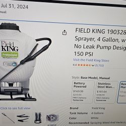 Field King Backpack Sprayer