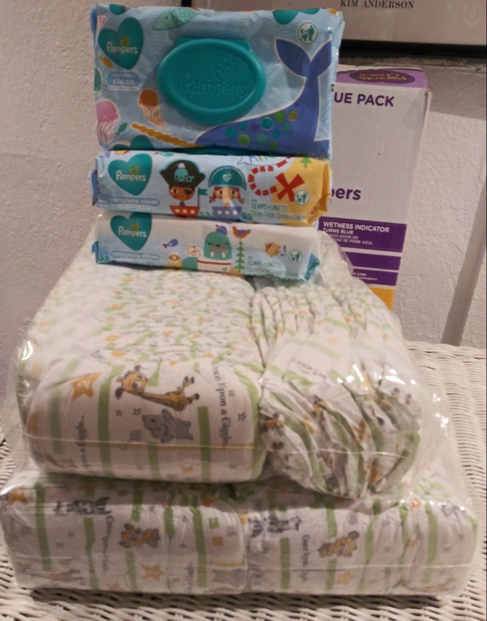 Size # 2 (140 Count) Brand Parent Choice + 3 pack's baby wipes take all for $25 No Holds Lower offer will ignored