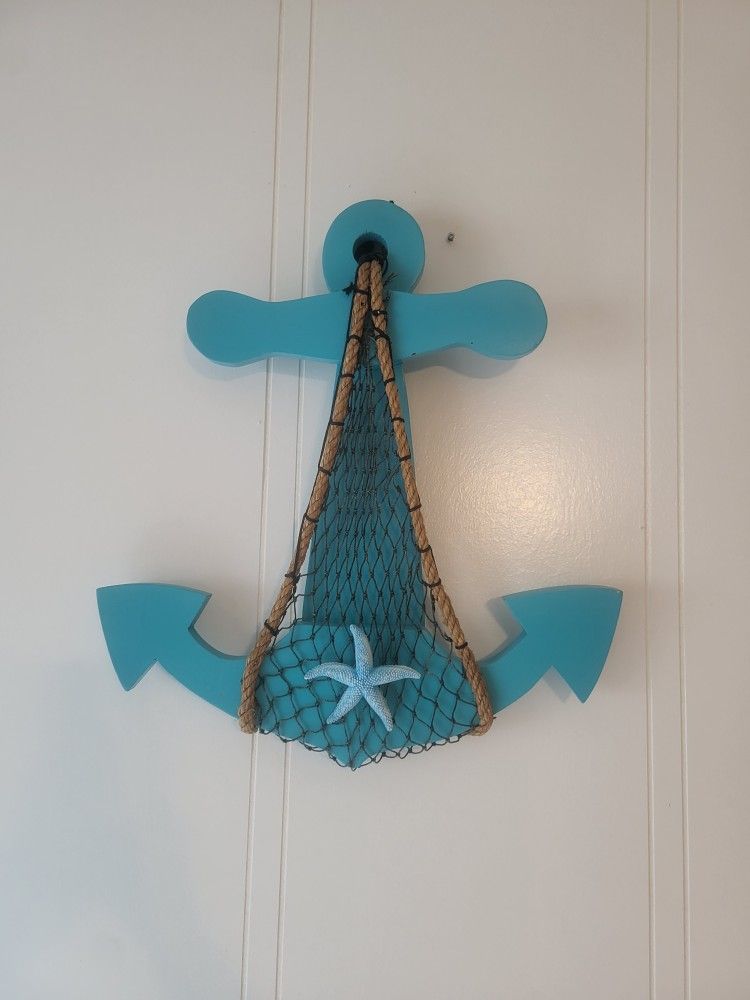 Blue Anchor Wall Decor