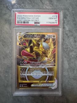 Pokémon Giratina VSTAR 212/196 Lost Origin Secret Rare Full Art Holo PSA 10