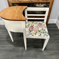 Refinished Vintage Gossip Chair / Telephone Table 
