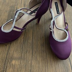 Purple Heels  Close Toe Size 9 