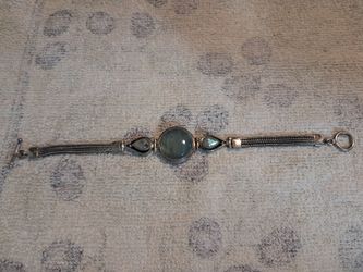 Sterling and labradorite stone bracelet