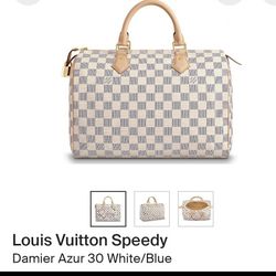 Louis Vuitton Speedy Damier Azur 30 White/Blue USED