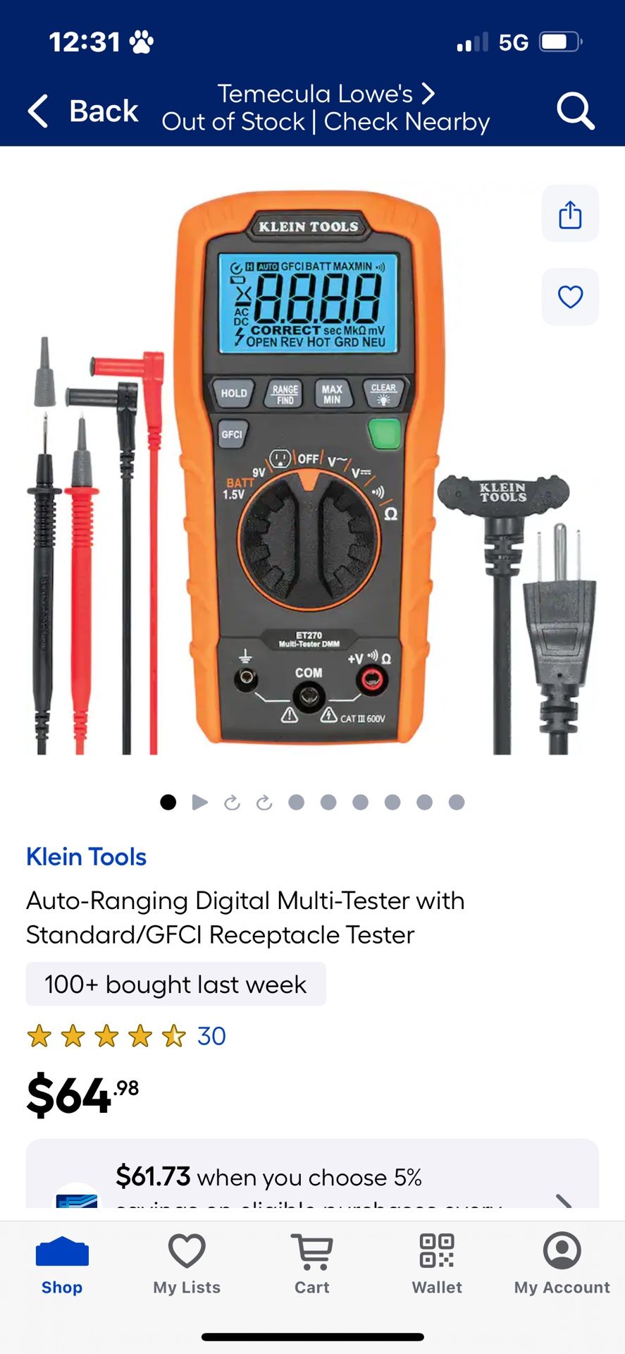 Digital Multi/tester DMM Receptacle Tester