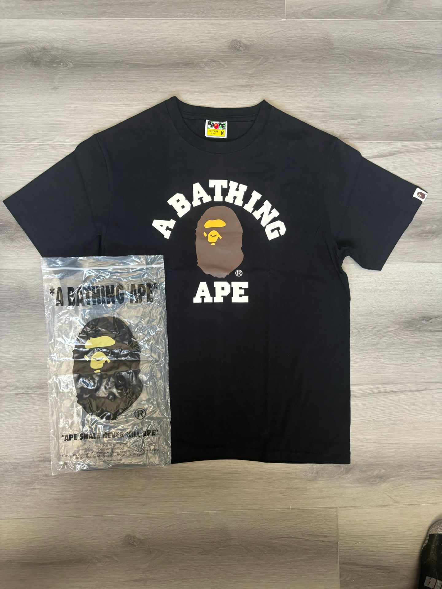 BAPE College Ape Tee Black