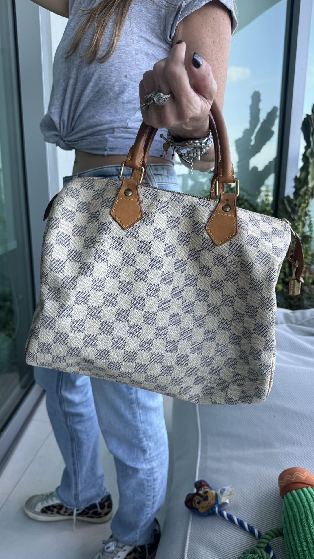 👜 Louis Vuitton Speedy 30 Damier Azur – Authentic!