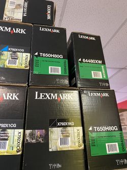 Lot Of Lexmark, Dell, Sharp Minolta Toners 
