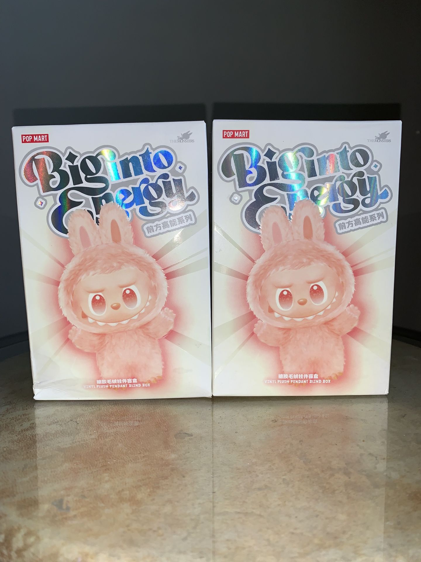 TWO POP MART LABUBU MONSTERS BIG INTO ENERGY (VINYL PLUSH BLIND BOX)