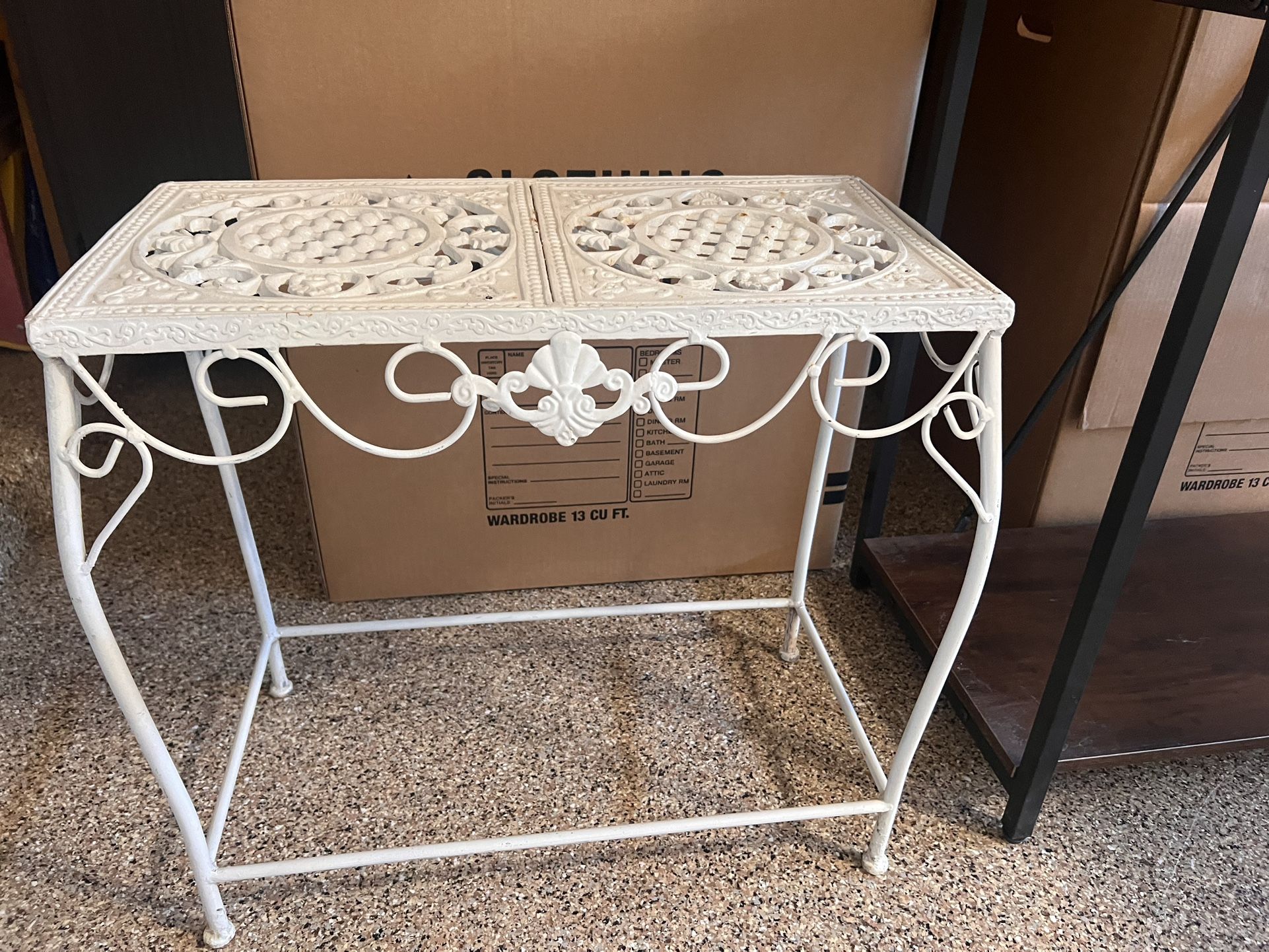 Wrought Iron Table - Vintage Heavy 