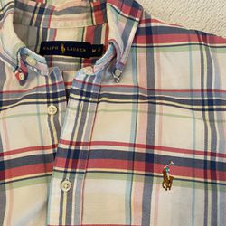 polo ralph lauren short sleeve button down shirt plaid