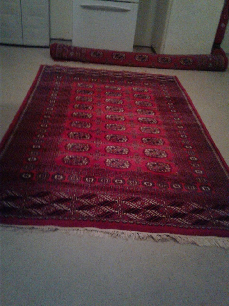 Beautiful red Afghan rug size 8 by1o foot