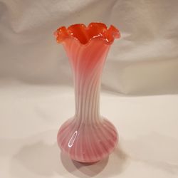 Art Deco Glass Swirl Vase