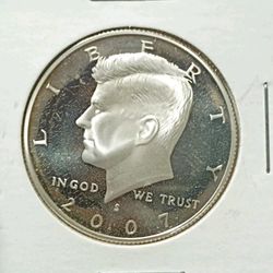 2007 S Silver Proof Kennedy Coin