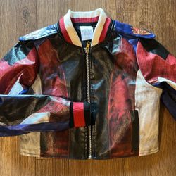 Disney Descendants Evie Jacket Youth 9-10 Cropped Faux Leather Costume Halloween 