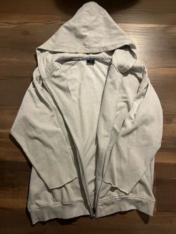 Anchor Blue Large White Zip Up Hoodie
