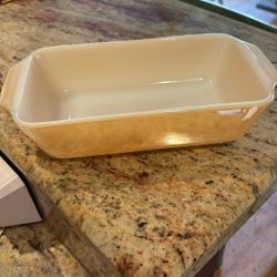 Vintage Fire King Peach Luster Loaf Pan