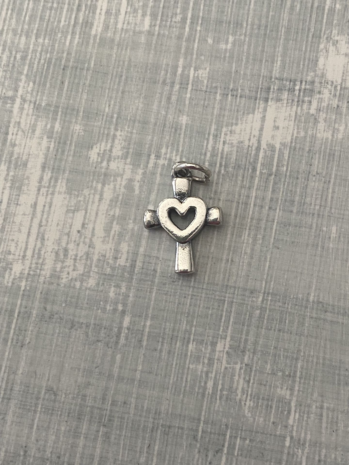 James Avery Charm: Cross with Heart