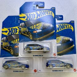 Hot Wheels 58th Anniversary Blue & Gold - '92 HONDA CIVIC EG