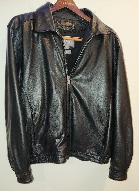 Mens Leather Jacket Insulated