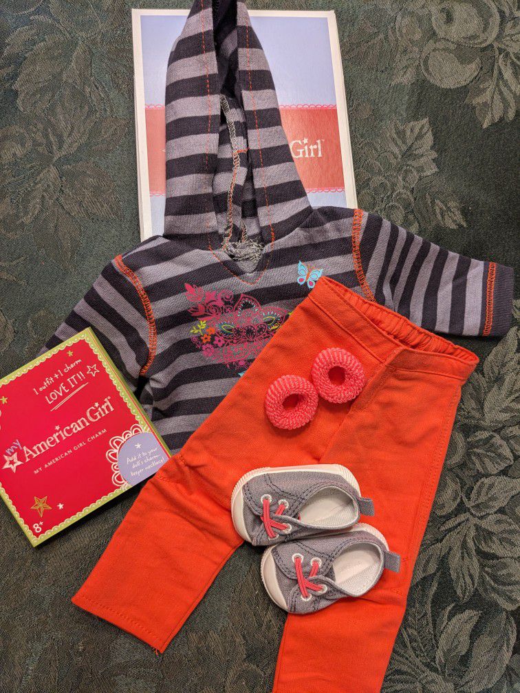 American Girl, Striped Hoodie Outfit, 2013 - - Excellent Condition, Complete, In Box