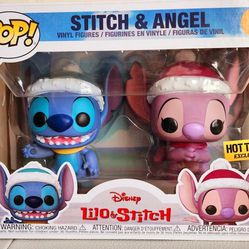 Funko Pop Disney Stitch and Angel Holiday Exclusive 