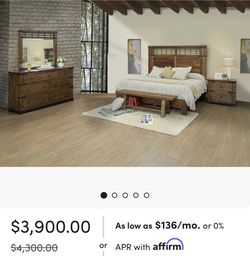 Rustic Wood Bedroom Furniture Set