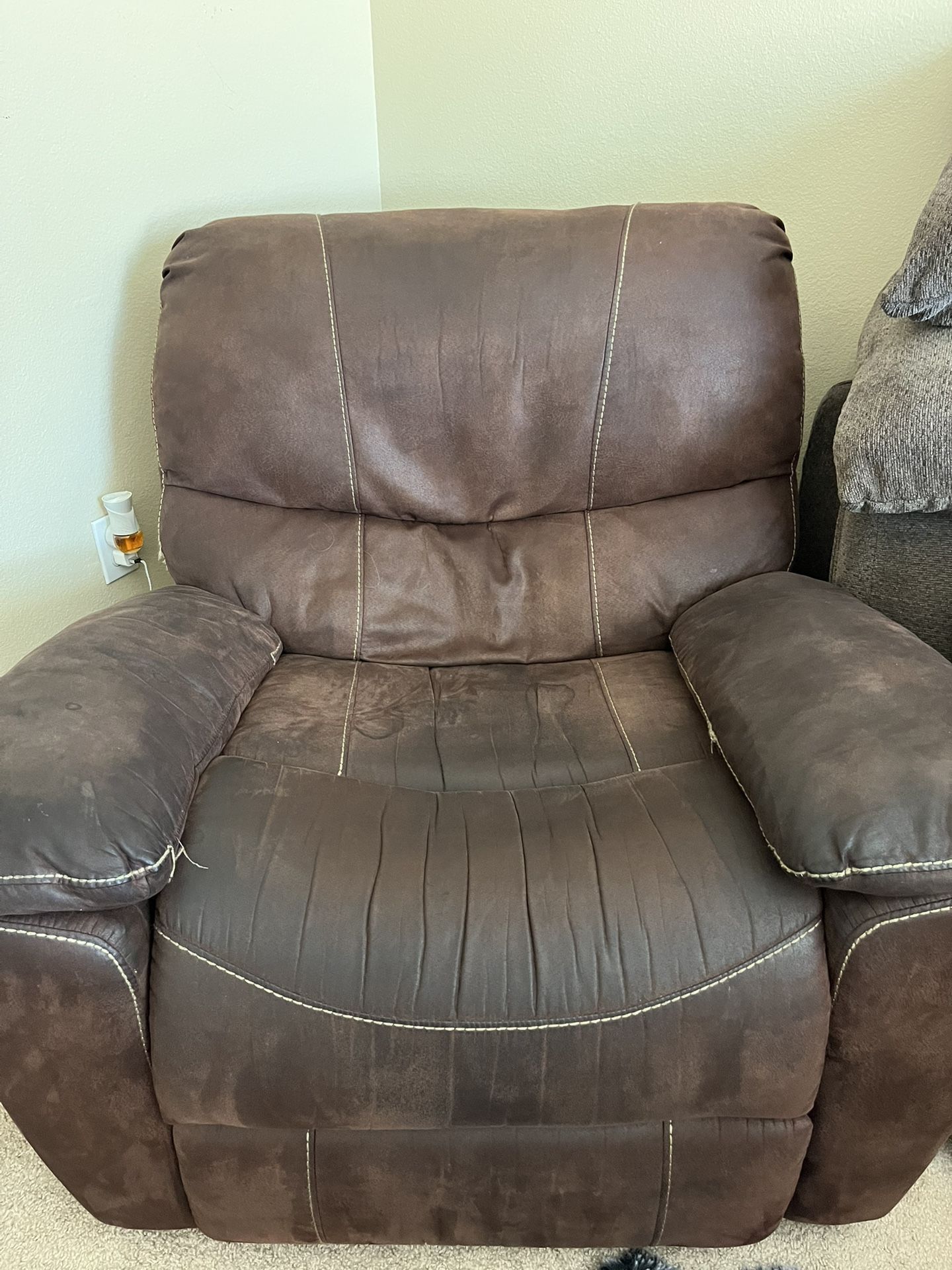 Brown Couch & Recliner