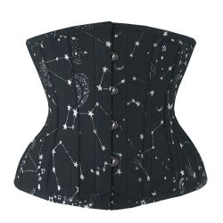 Astronomy cotton print underbust corset